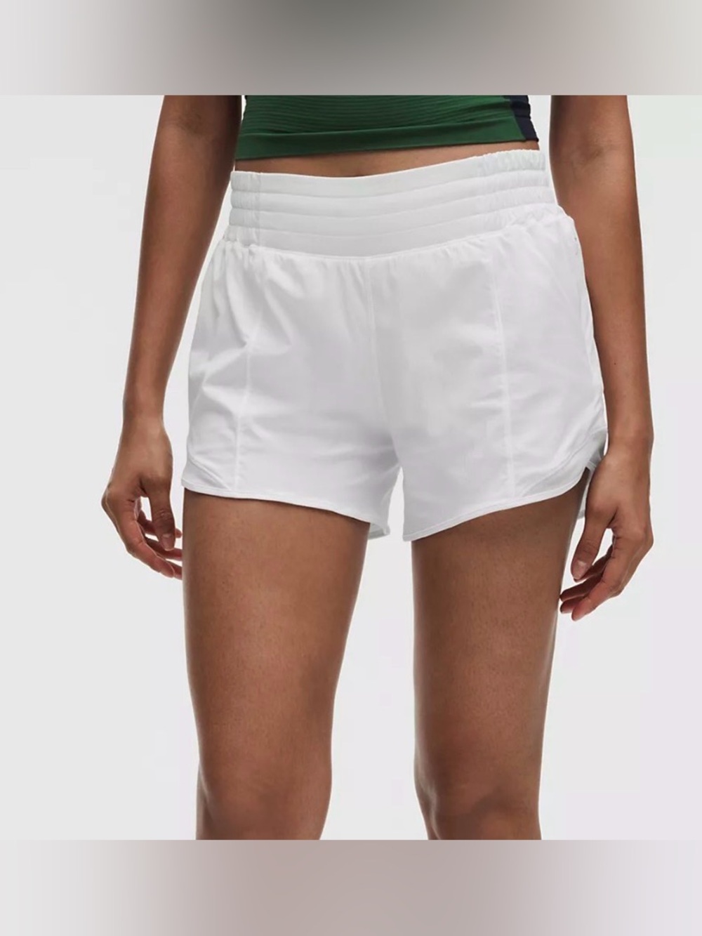lululemon athletica White High-Waist Athletic Shorts